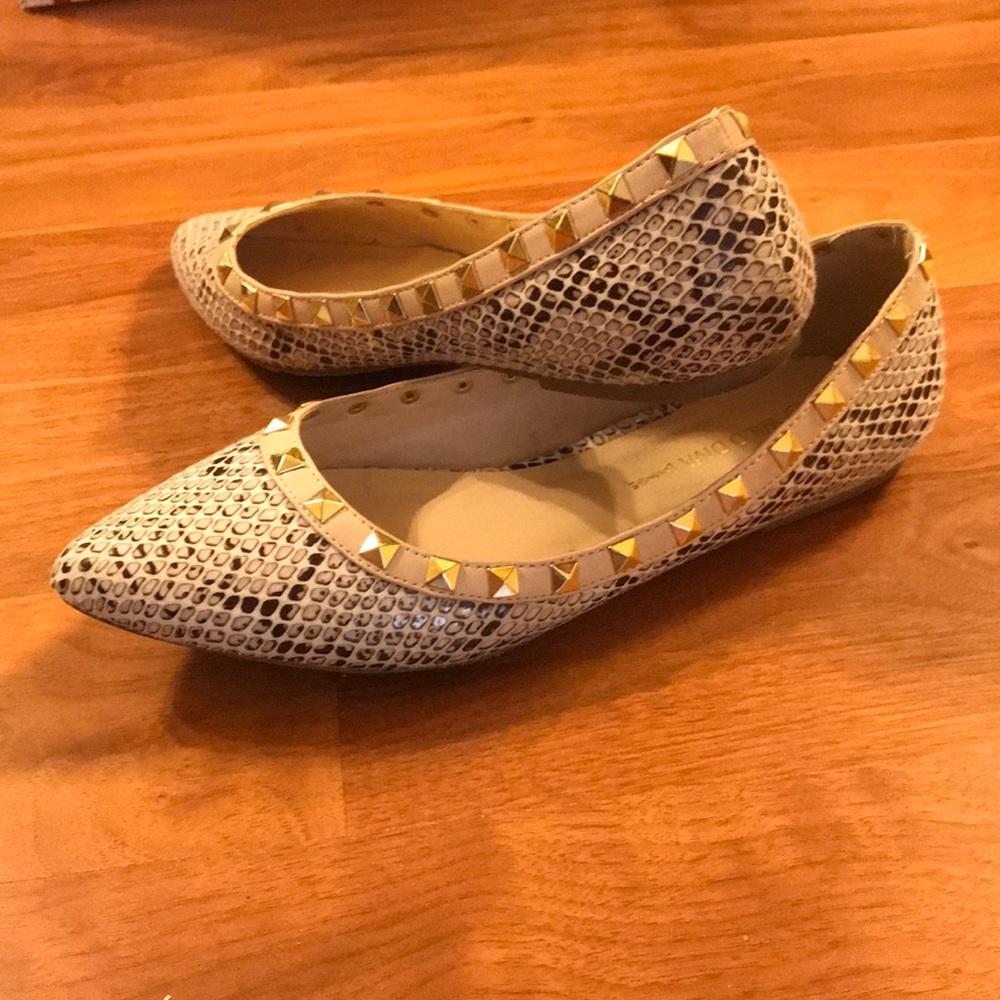 Wild Diva Rattlesnake Studded Flats